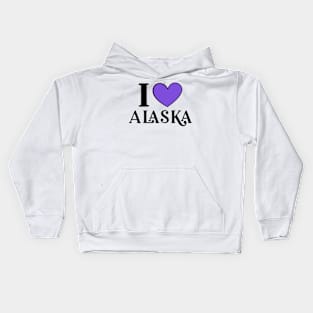 I Love Alaska State Kids Hoodie